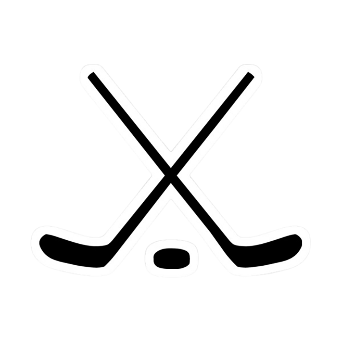 Decals - Hockey Crossed Sticks